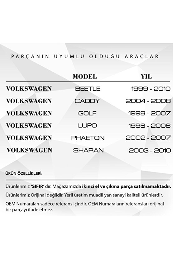 Volkswagen Caddy, Golf, Polo, Sharan Için Debriyaj Alt Plastiği