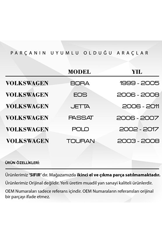 Volkswagen Caddy, Golf, Polo, Sharan Için Debriyaj Alt Plastiği