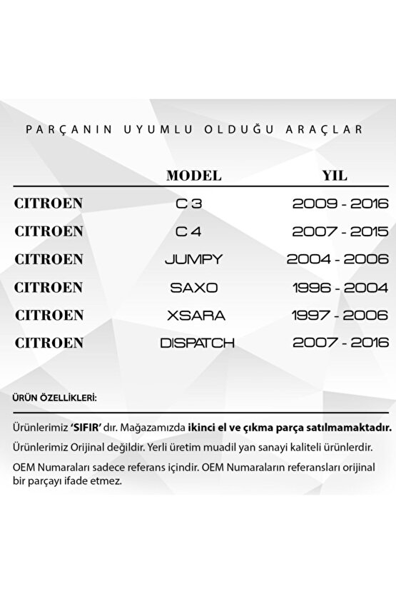 Citroen C4, Peugeot 308 Için Su Fıskiye Memesi 2li