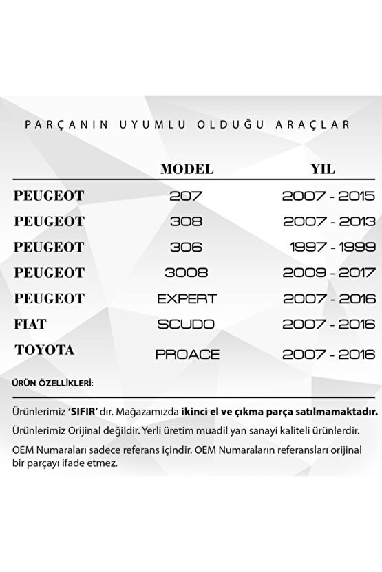 Citroen C4, Peugeot 308 Için Su Fıskiye Memesi