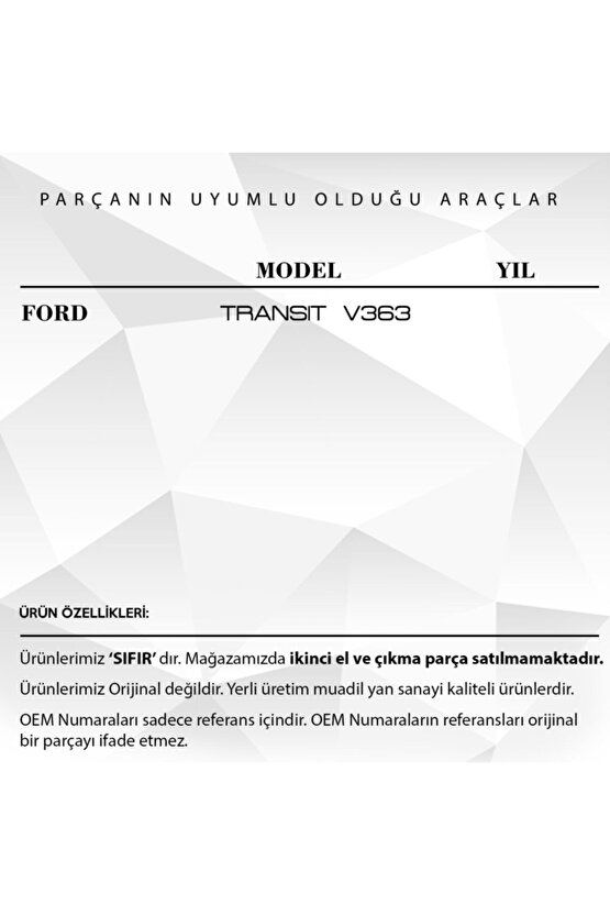 Transit V363 Için Sürgülü Kapı Iç Darbe Takozu - Gri -