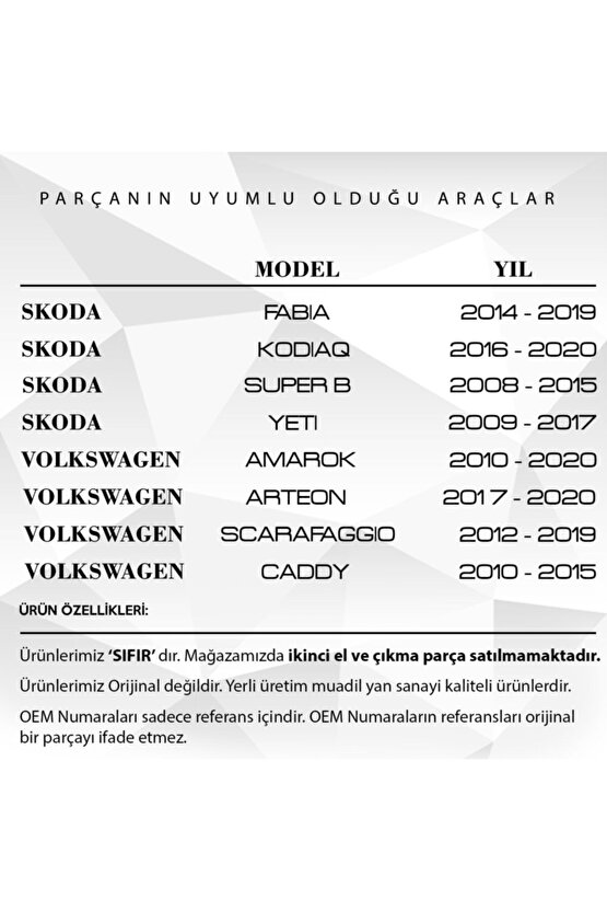 Vw Caddy, Skoda Kodiaq Için Ön Cam Silecek Suyu Fıskiye Memesi 2li