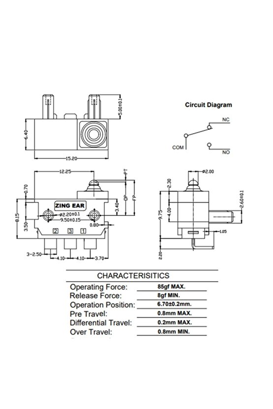 Focus Için Kapı Switch (su Geçirmez) 10lu