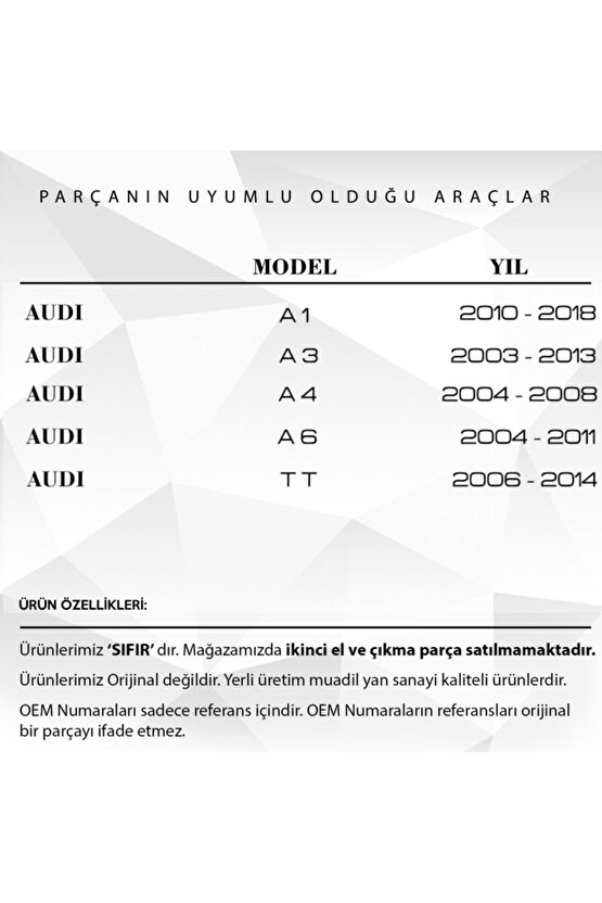 Vw Golf, Passat, Audi A1, A3 Için Yağ Filtresi Muhafaza Contası Uyumlu