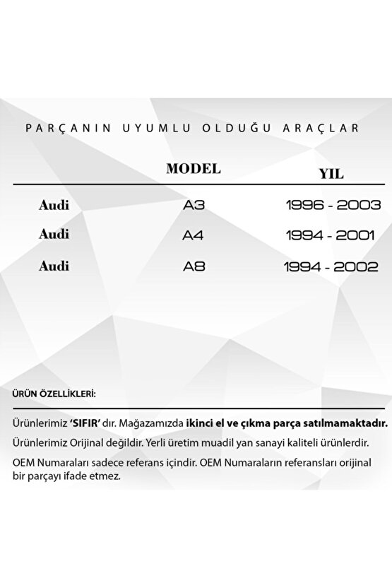 2 Adet Audi A3 A4 A8 1994-2003 Için Çamurluk Sinyali Lambası