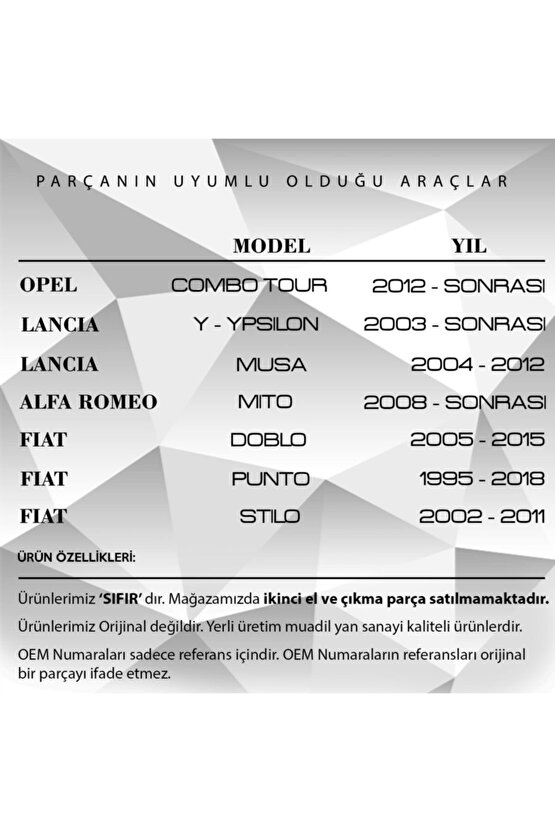 Fiat, Opel, Lancia, Alfa Romeo Için Debriyaj Mil Burcu