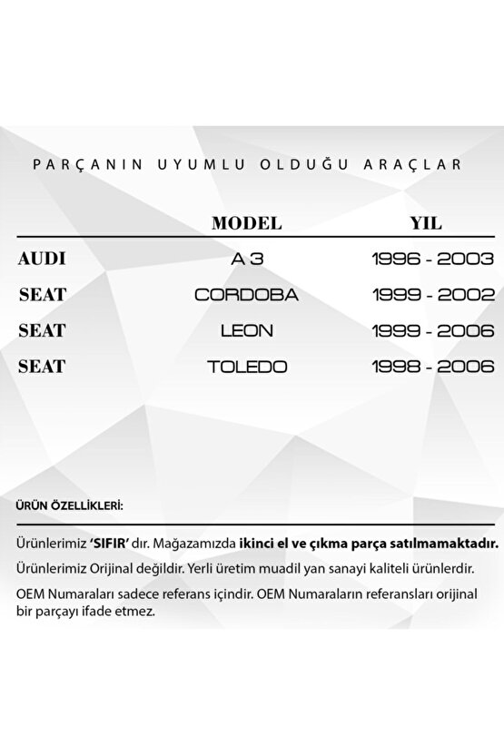 Vw Golf, Seat Leon, Skoda, Audi A3 Için Şanzıman Arka Kapağı