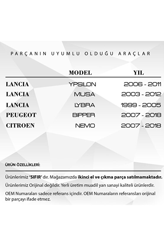 Alfa Romeo, Peugeot, Citroen Için Debriyaj Mil Burcu -alt- 1.3