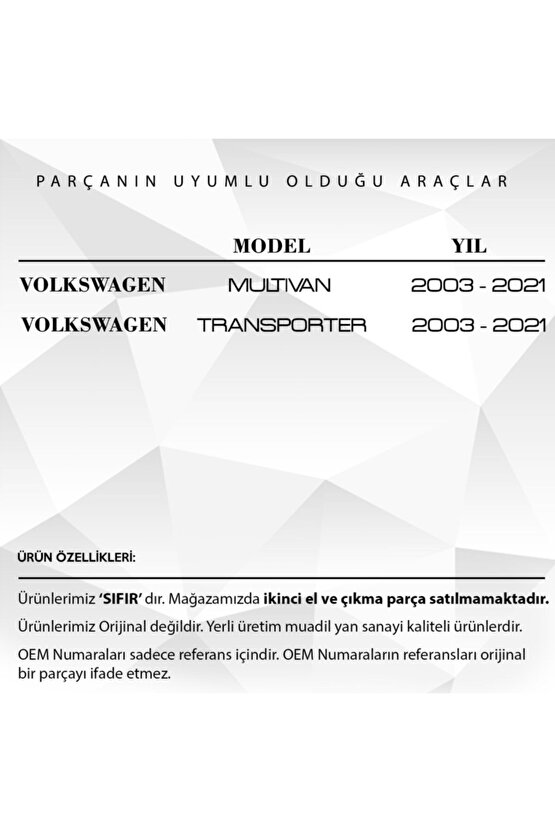 Volkswagen Multivan, Transporter Için Viraj Arka Lastiği -27mm- Uyumlu