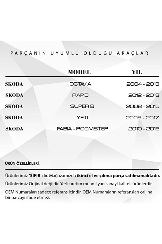 Seat Leon, Skoda Octavia Için Yağ Soğutucu Contası