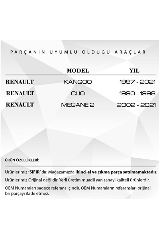 Renault Megane 2, Clio, Kangoo Için Motor Üst Kapak Contası