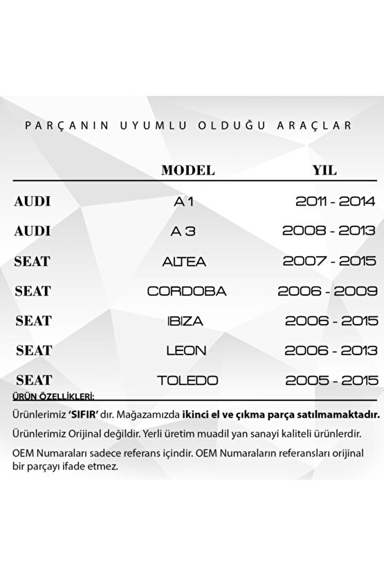 Audi, Seat, Skoda Volkswagen Için Hava Alma Çek Valfi