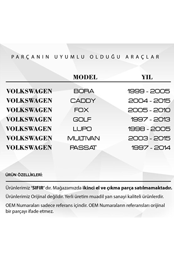 Volkswagen, Skoda, Audi, Seat Için Arka Su Fıskiye Memesi