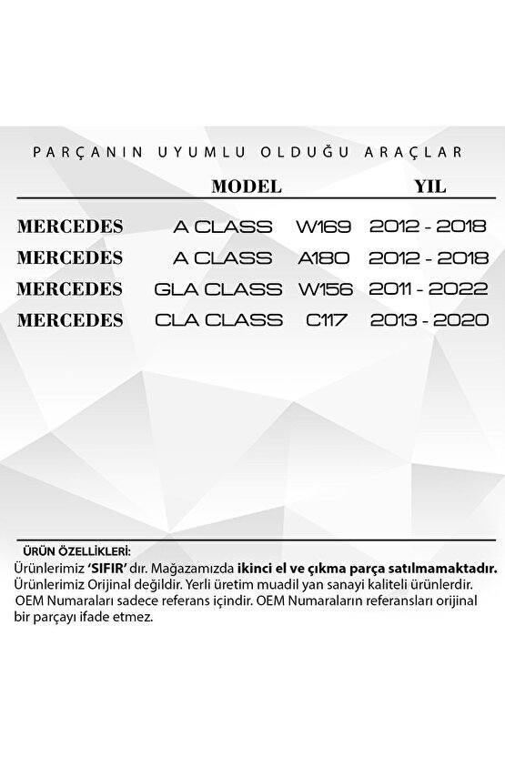 Mercedes W169, A180, W156 Için Panoramik Tavan Sunroof Tamir Seti 62.7 Cm