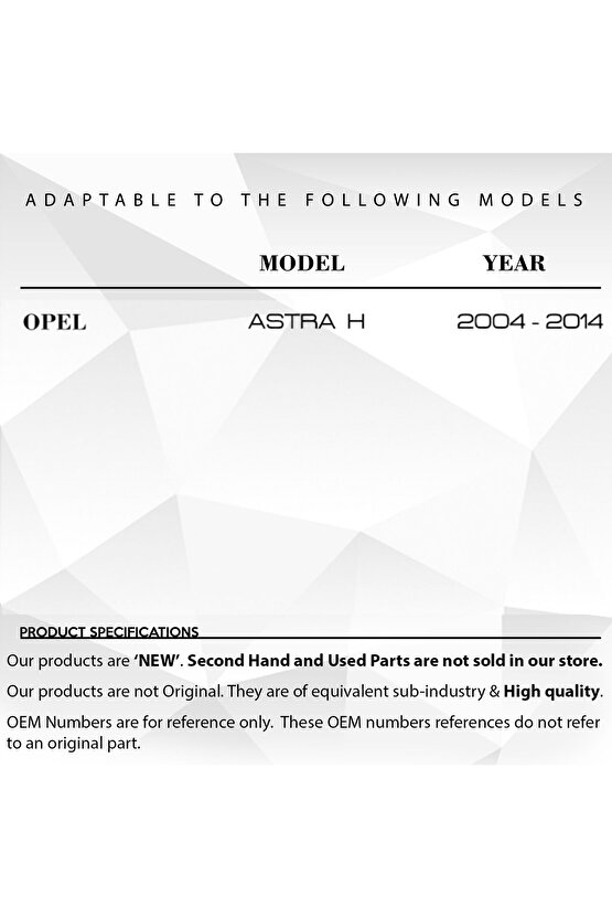 Opel Astra H Için Ön Silecek Motor Dişlisi (66-diş)