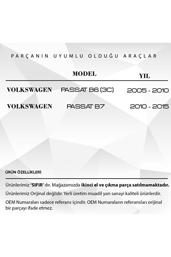 Volkswagen Passat Için Model Sol Kapılar Kilit Demiri Braket