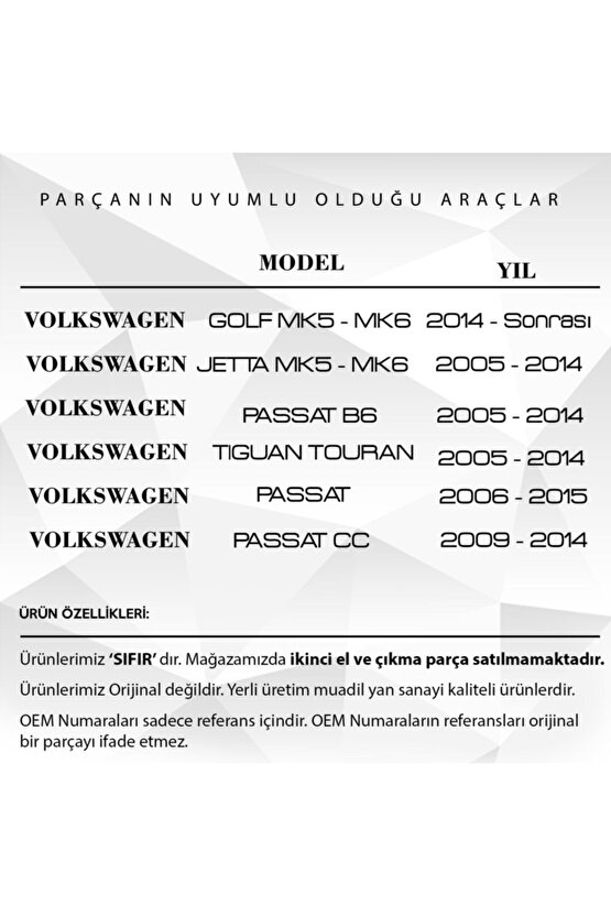 Volkswagen Tiguan Touran 2005-2014 Için Cam Açma Düğme Kapağı