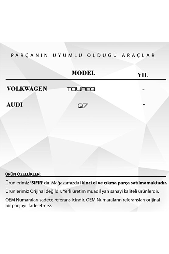 Volkswagen Toureg Audi Q7 Için Sunroof Tamir Parçası Ikili