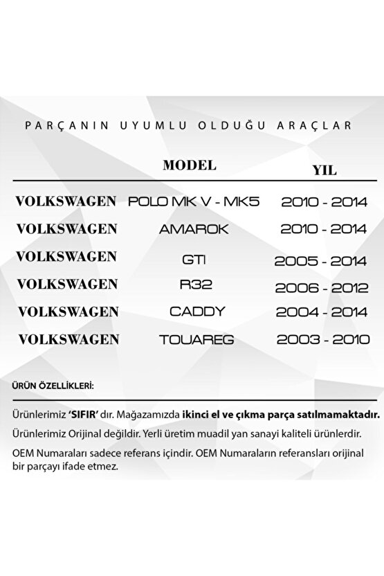 Volkswagen Jetta 2005-2014 Için Cam Açma Düğme Kapağı