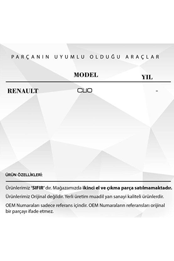 Renault Clio İçin Klima Klepe Havalandırma Kapak Kol Motor Dişli