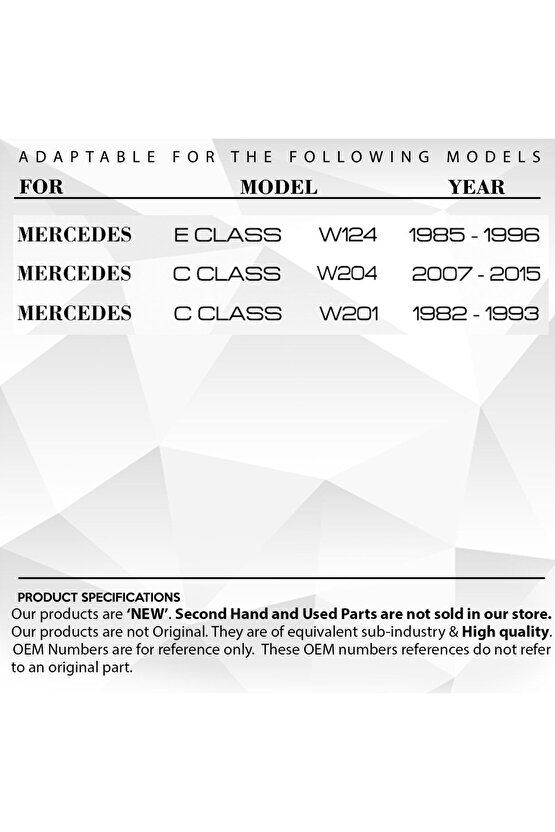 Mercedes E Class W124 Için Klima Havalandırma Panel Düğmesi