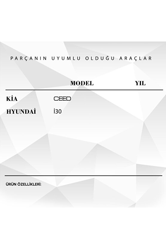 Kia Ceed - Hyundai I30 Için Sunroof Bademi 4lü Set