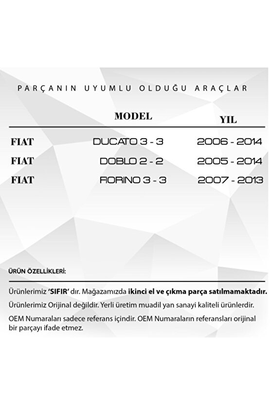 Fiat Doblo Için Cam Düğmesi Açma Kapağı