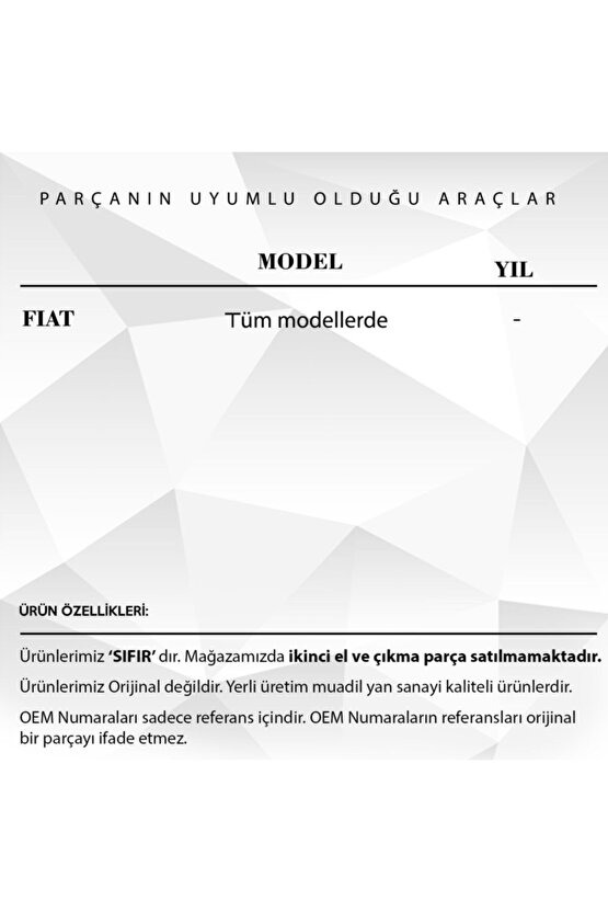 Fiat Yakıt Deposu Için  Uyumlu  Kapak Kilit Plastik Parçası