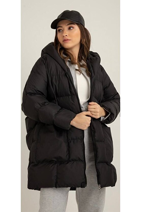 Kadın Oversize Puffer Şişme Mont