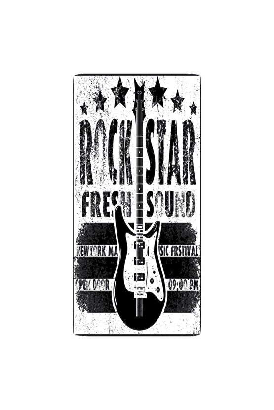 rock müzik star elektro gitar ev dekorasyon tablo mini retro ahşap poster