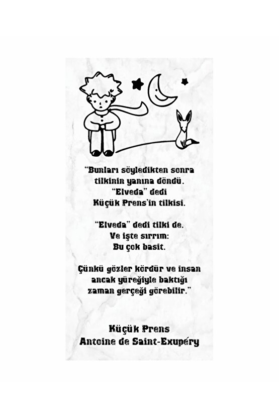 küçük prens kitaptan bir bölüm ev dekorasyon tablo mini retro ahşap poster