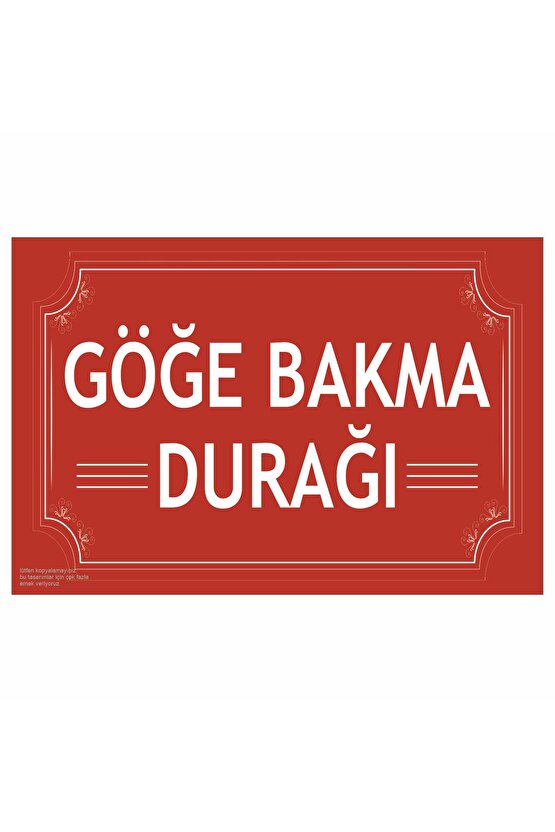 turgut uyar göğe bakma durağı edebiyat şiir sokak tabelası yön levhası retro ahşap poster