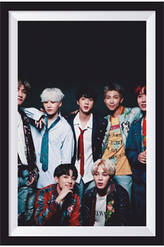 K-pop Bts Çerçeve Görünümlü Ahşap Poster-10