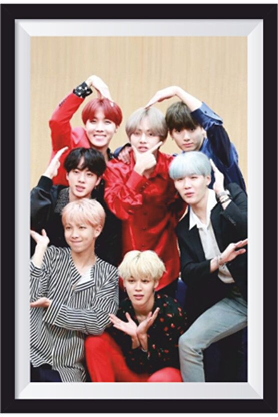 K-pop Bts Çerçeve Görünümlü Ahşap Poster-21