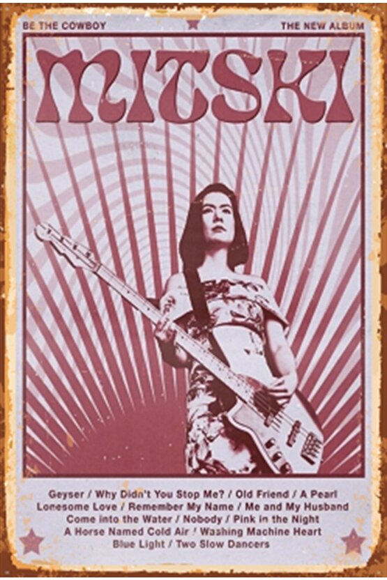 Mitski Müzik Retro Ahşap Poster