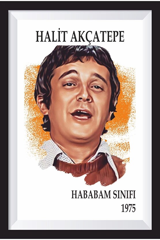 Halit Akçatepe Hababamyeşilçam Çerçeve Görünümlü Retro Ahşap Poster