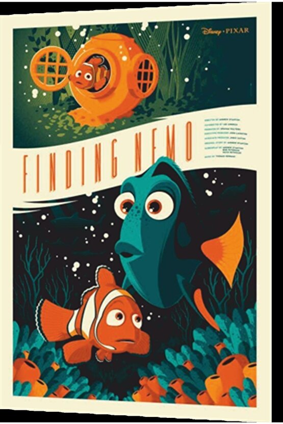 Kayıp Balık Nemo Sinema Retro Ahşap Poster