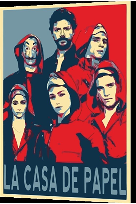 La Casa De Papel Hope Tarz Retro Ahşap Poster