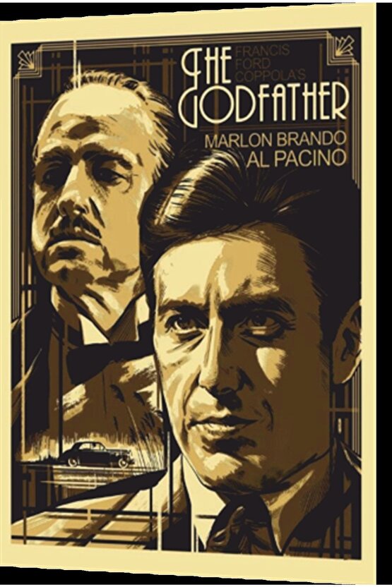 The Godfather Al Pacino Marlion Brando Sinema Retro Ahşap Poster