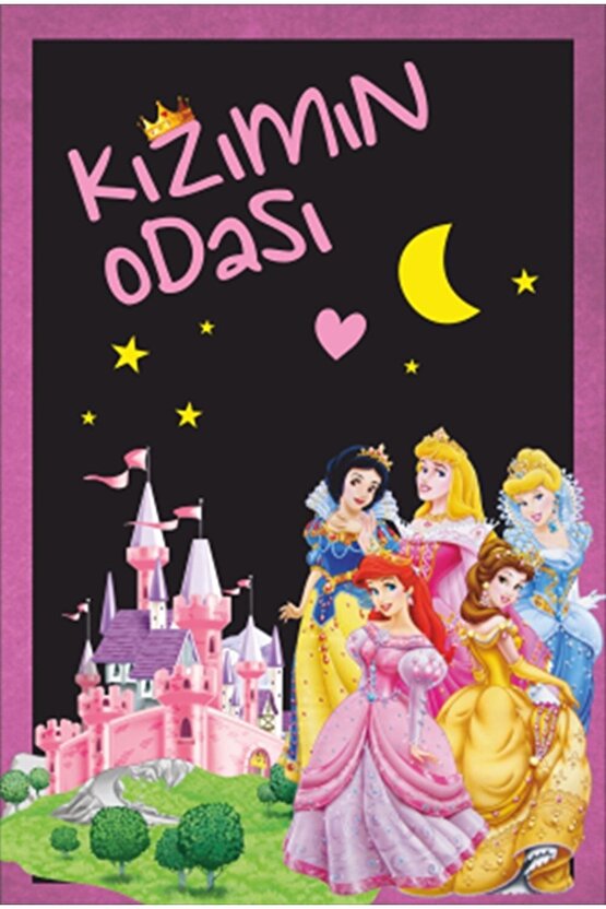 Kızımın Odası Kapı Süsü Retro Ahşap Poster