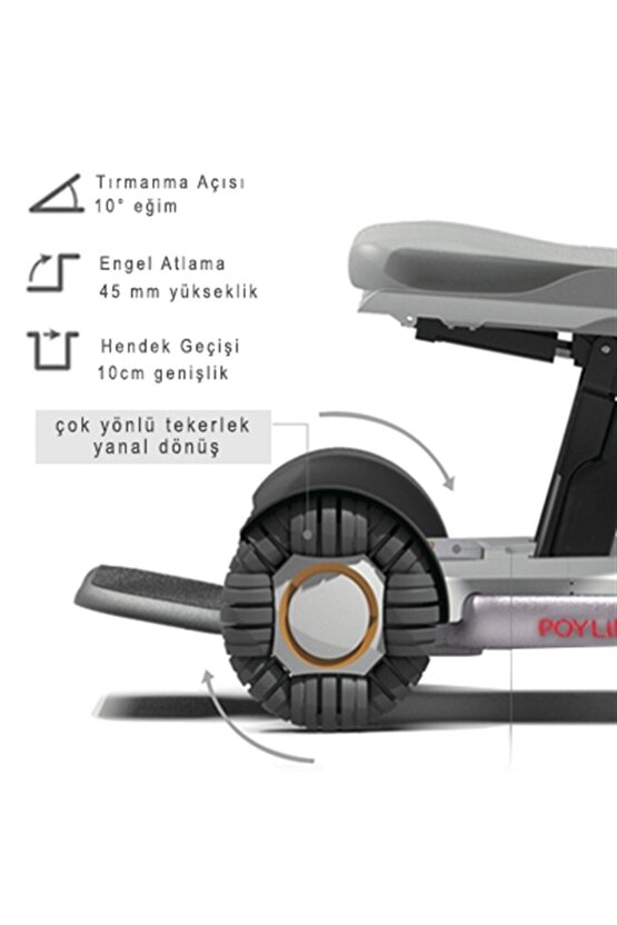 P210 Robotics Ultra Hafif Akülü Tekerlekli Sandalye