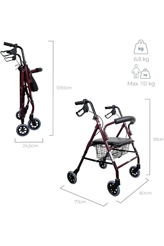 Mobiclinic, Yaşlılar Için Rollator, Escorial, Bir Avrupa Markası