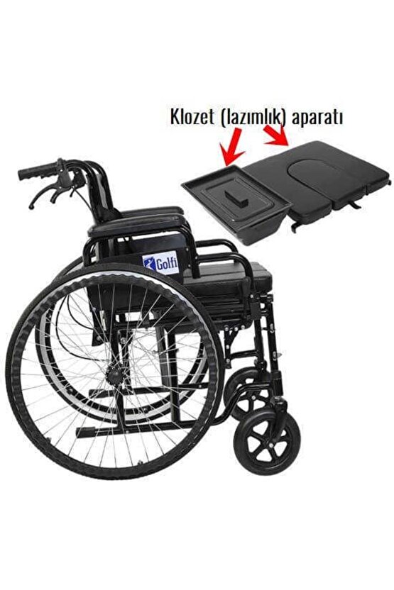 Golfi G120 Klozetli Tekerlekli Sandalye