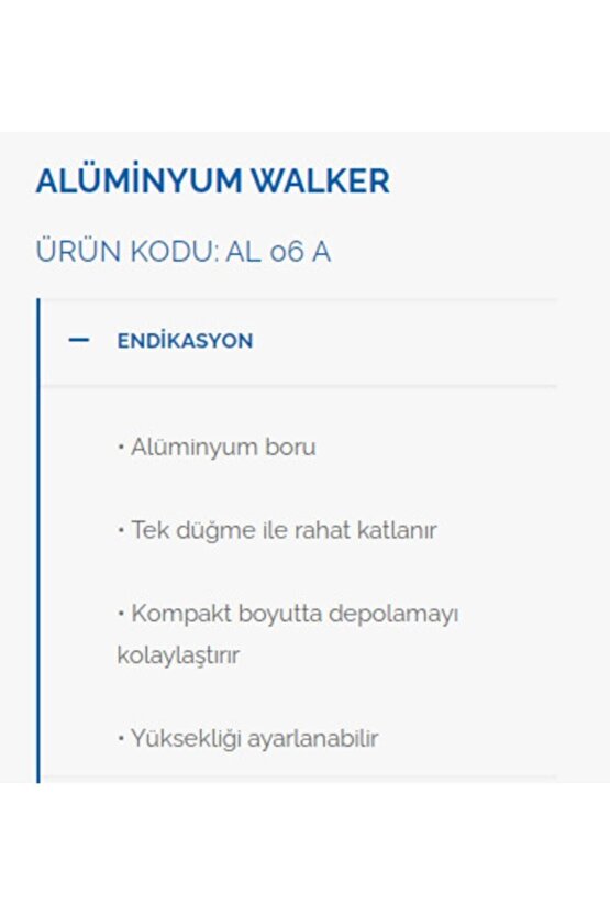 Lüx Ithal Hasta Yürüteci Alüminyum Walker Yürüteç