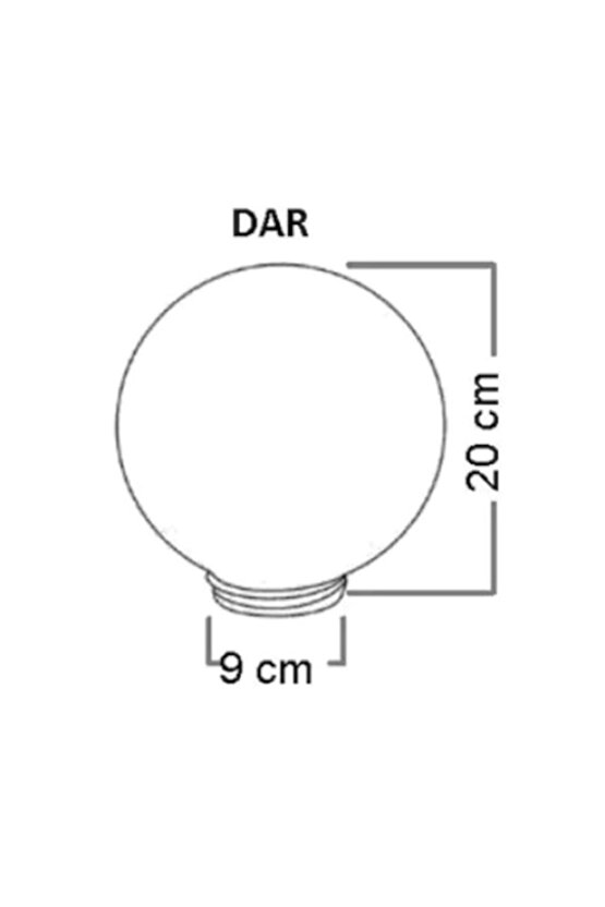 Fullreyon 20 Cm Çapında Pvc Küre, 20lik Glop, Karpuz Lamba, Bahçe Armatürü Yedek Parçası