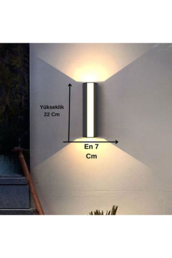 12 Watt Gün Işığı Ledli Modern Tasarım Aplik, Kafe Bar, Villa, Iç Ve Dış Mekan Dekoratif Led Armatür