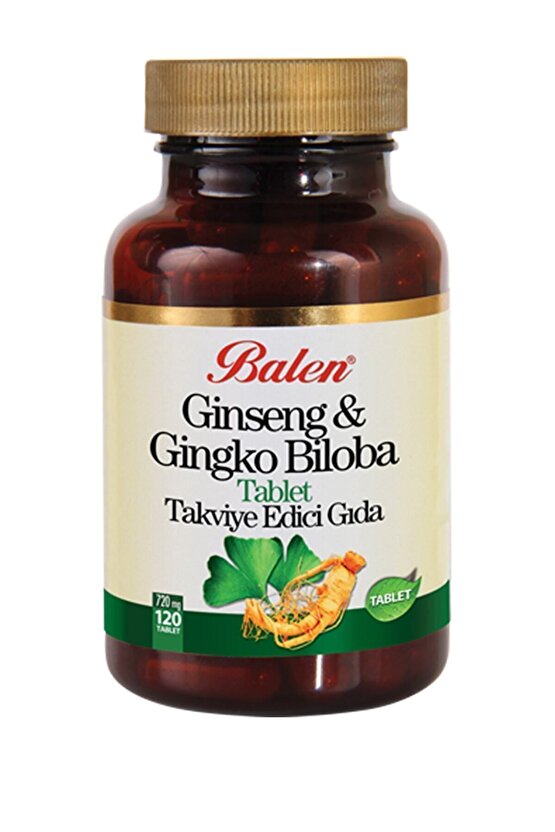 Ginseng Gingko Biloba Ginkgo 720 Mg 120 Tablet Kırmızı Ginseng Ginkgo Ginko Biloba Tableti