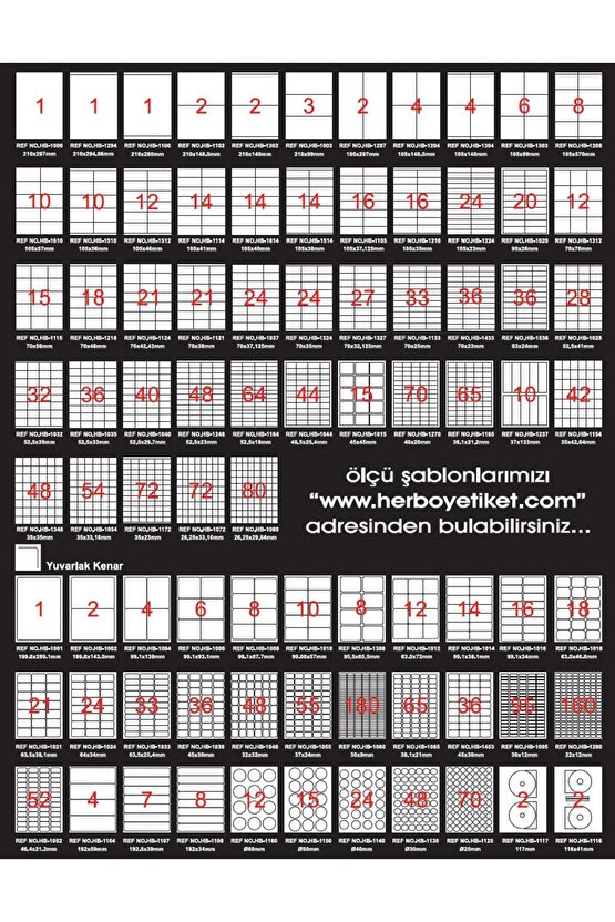 Hb-1037 70mmx37,12mm Beyaz Lazer Etiket