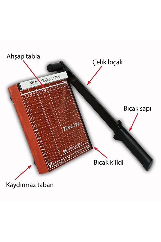 Kağıt Kesme Makinesi Kollu Giyotin 8x7