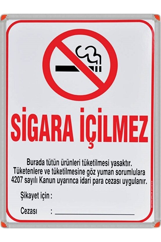 50x70 Sigara Içilmez Alm.çerçeve Pan509